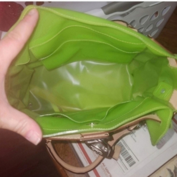 🍂🍁💣💣Limited RARE HTF VINTAGE MICHAEL KORS NEON GREEN FROSTED JELLY HAMILTON - Picture 4 of 8